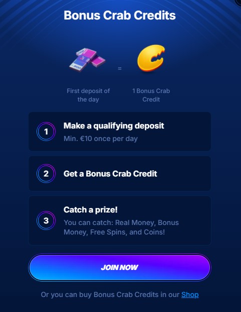 Hra Bonus Crab v Boomerang Casino